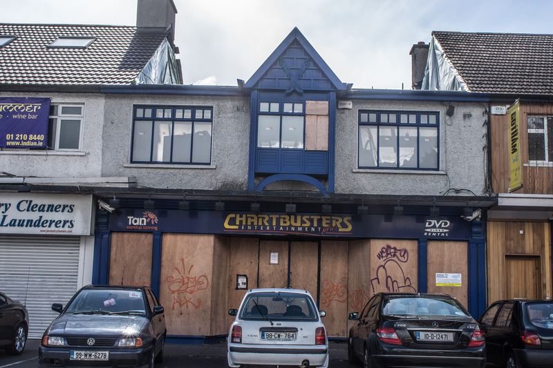 Shop front after a fire